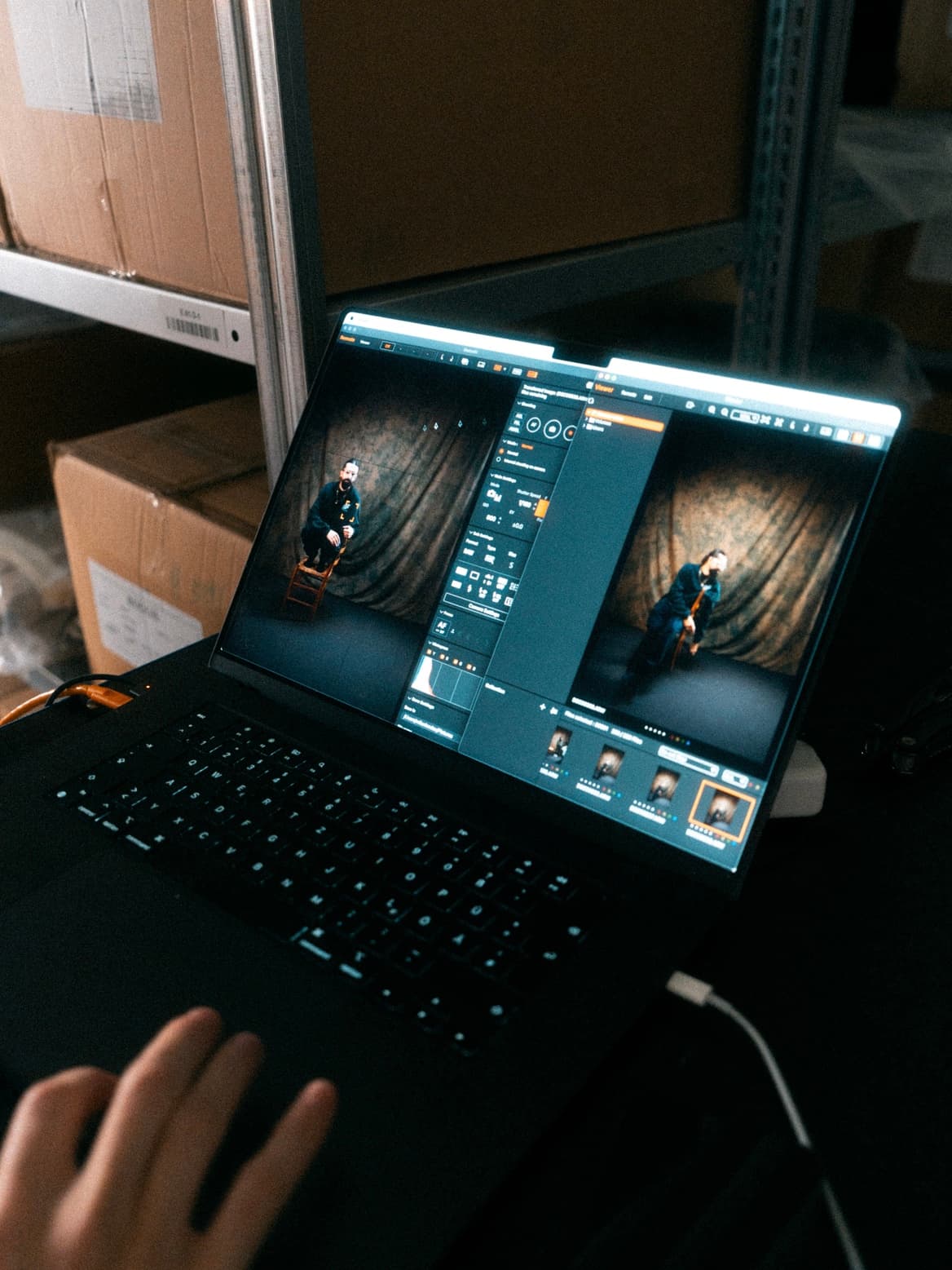 Behind the Scenes, Tethered Shooting am Laptop