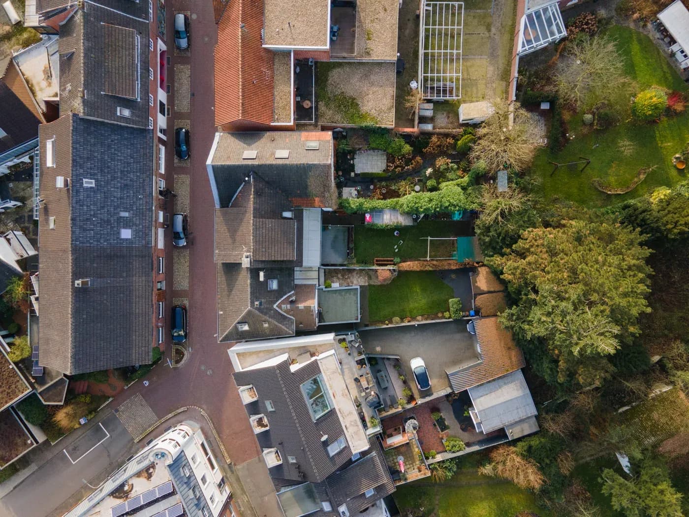 B.O. Immobilienmakler, Drohnenaufnahme Wohnviertel